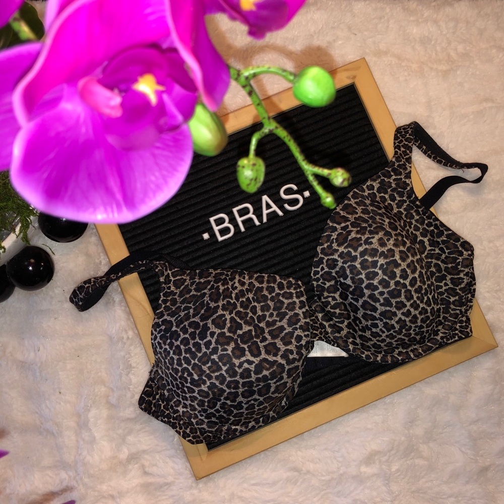 Leopard Tee Shirt Bra 34D